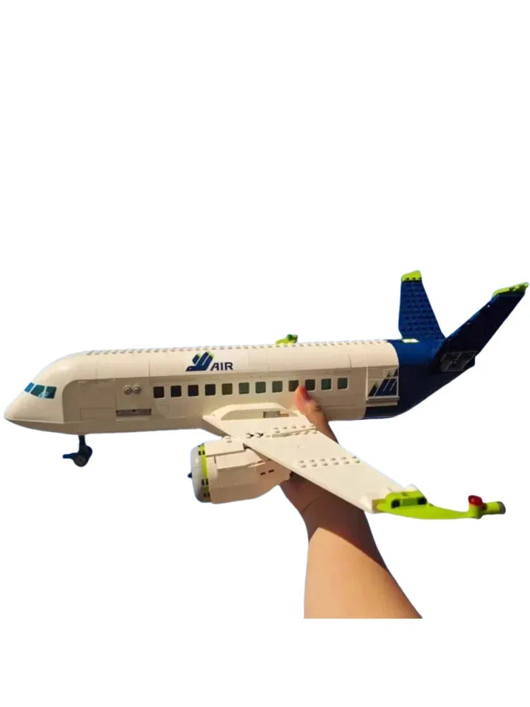 2025 913PCS Passenger Aircraft Building Block Bricks City Series Compatible 60367 Passenger Airplane Large Assembly MOC Toy Gift