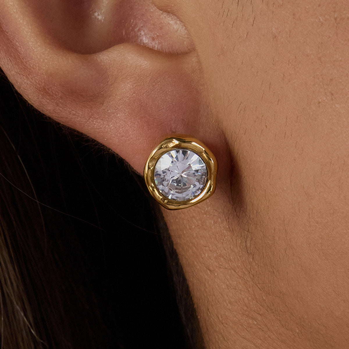 Stainless Steel Earrings Light Luxury High-end Titanium Steel Earrings Cross-border Hot-selling Jewelry Women Non-fading Earrings