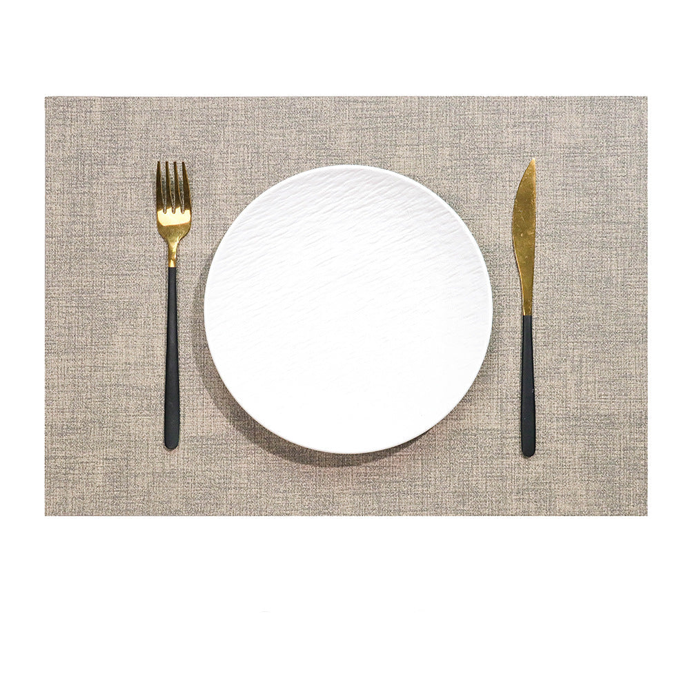 Western Dining Mat Square Cloth Pattern Household Dining Mat Bowl Mat Hotel Leather Dining Table Mat Waterproof Oilproof Heat Insulation Mat
