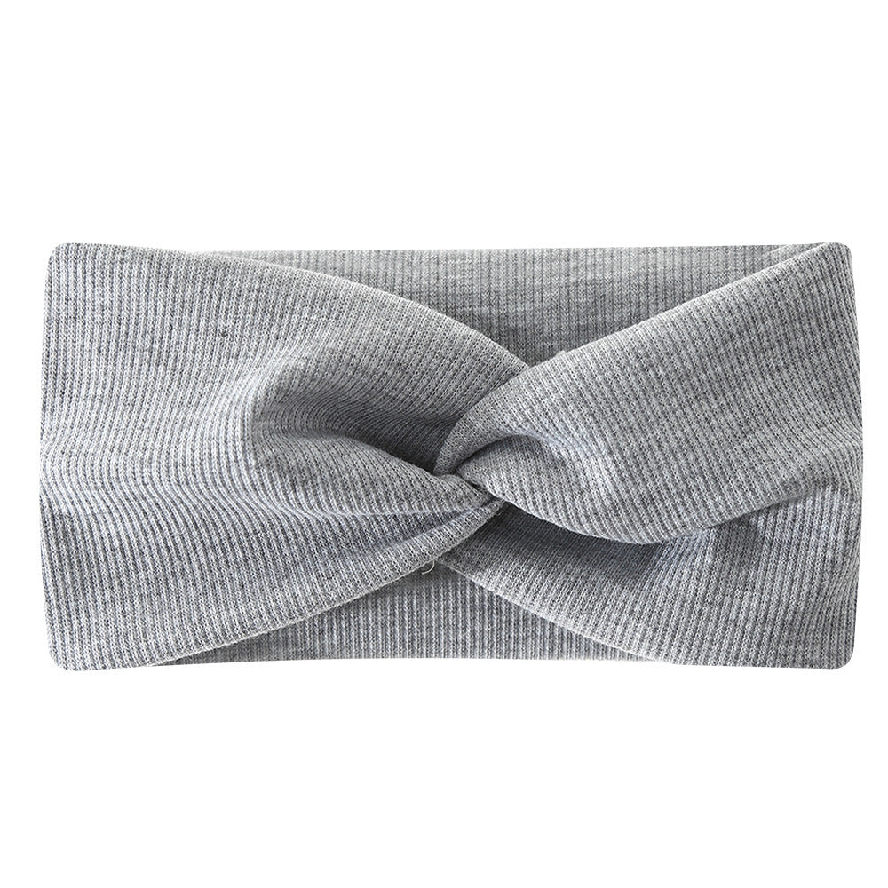 Bohemian Sports Wide Headband Foreign Trade Style Ribbed Cotton Cross Yoga Sports Elastic Headband