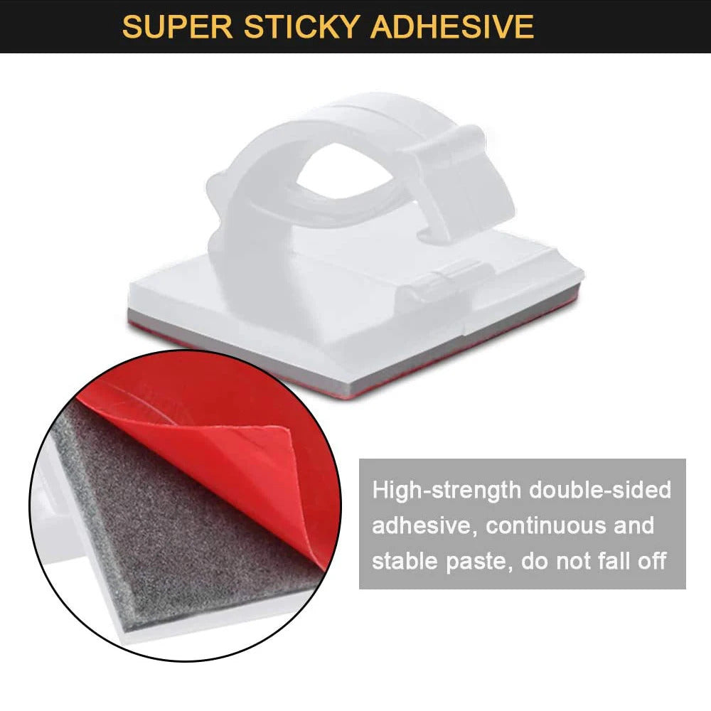 20PCS Cable Clips Flexible Cable Organizer Management USB Wire Winder Protector Cable Holder for PC Mouse Headphone Earphone