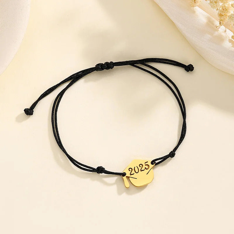 2025 Graduation Cap Pendant Necklace With Card Stainless Steel Graduation Jewelry Accessories Gifts