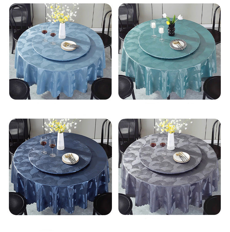 PU Non-Washable Tablecloth Waterproof Heat-Resistant Oil-Resistant Hotel Restaurant High-End Luxury Home Use Rotating Table Non-Washable Tablecloth