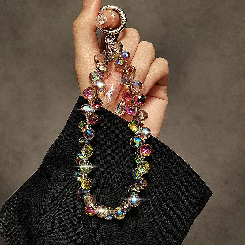 Internet celebrity flash mobile phone chain new mobile phone chain wrist crystal chain 2023 jewelry bag accessories key lanyards