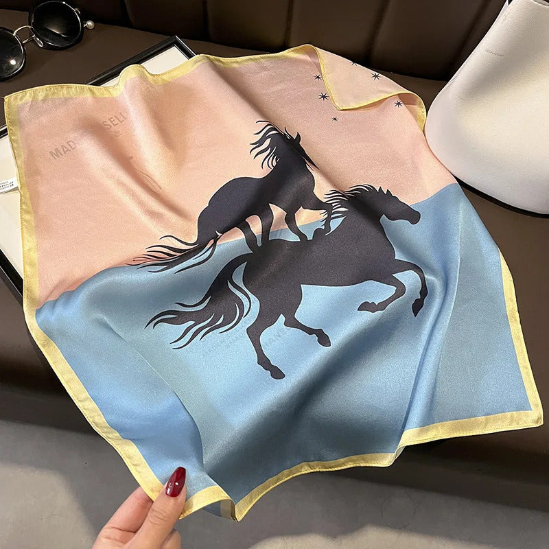 Scarf 100% Silk Bandana Women Square Scarves Wrap Kerchief Mulberry Spring Fashion Luxury High Quality Headband Hijab Shawls