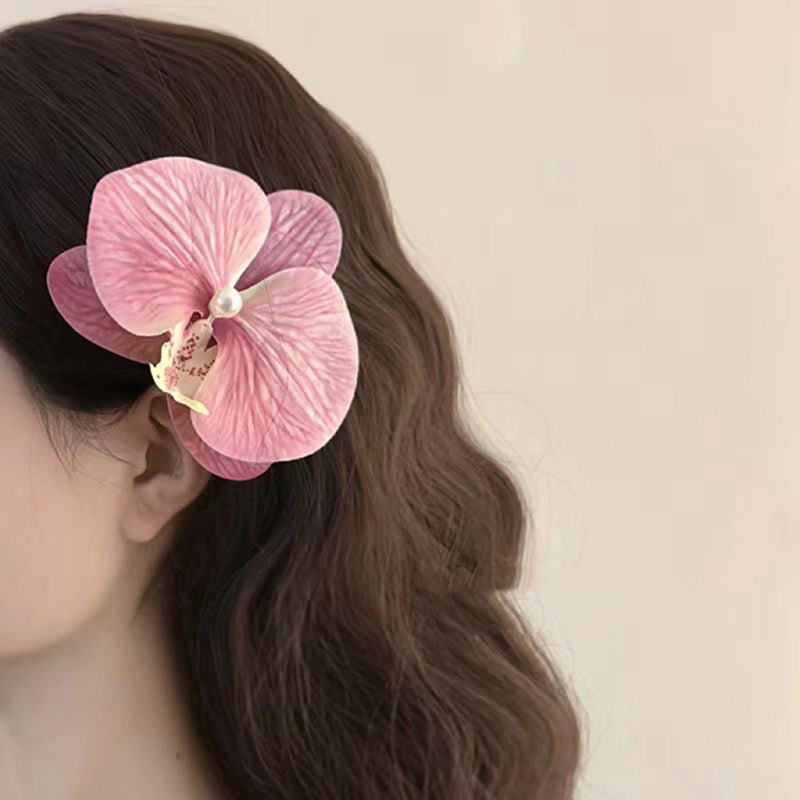 Dai People Dress up Seaside Vacation Plumeria Rubra Barrettes Travel Headdress for Taking Photos Flower Side Clip Small Size Fairy Hairpin