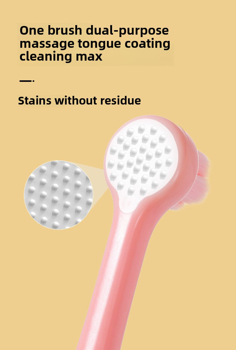 0-3 Children's Thousand Bristle Toothbrush Gentle on Baby's Gums Cloud-like Soft Suction Cup Standable Toothbrush