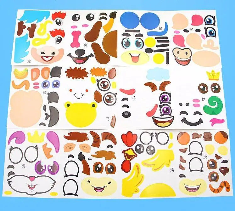 12pcs Children 3D DIY handmade Paper Cups Sticker Material Kit Whole Set Kids Kindergarten School Art Craft Educational Toys GYH