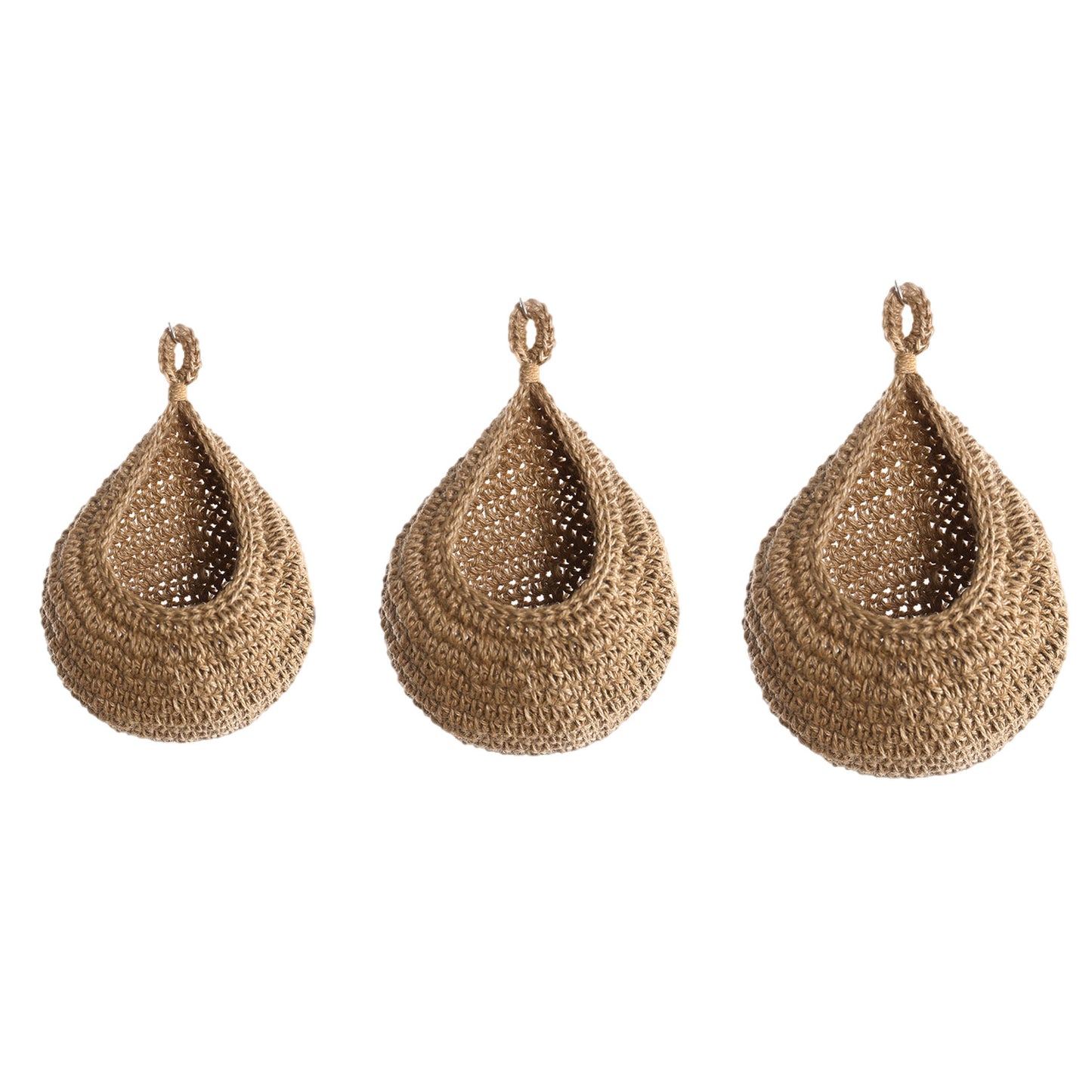 Wall-Mounted Vegetable Storage Fruit Basket Bird's Nest Wall Hanging Water Drop Net Bag Handmade Woven Cotton Rope Wall Hanging Bag for Home Use