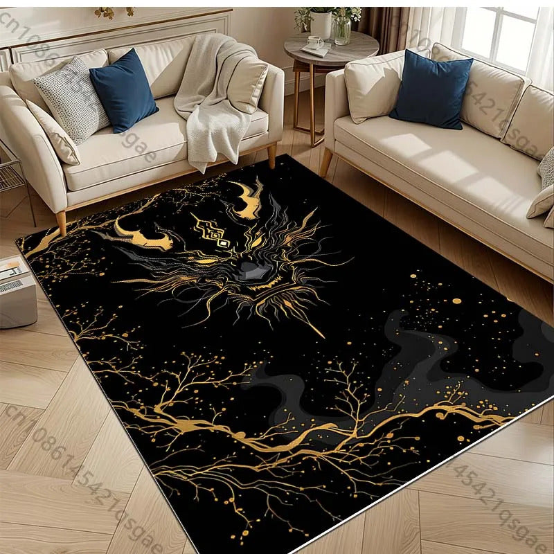 1PC Domineering Oriental Dragon Print Rug Carpets for Bedroom Living Room Sofa Mat Door Mat Dressing Room Rugs for Gifts