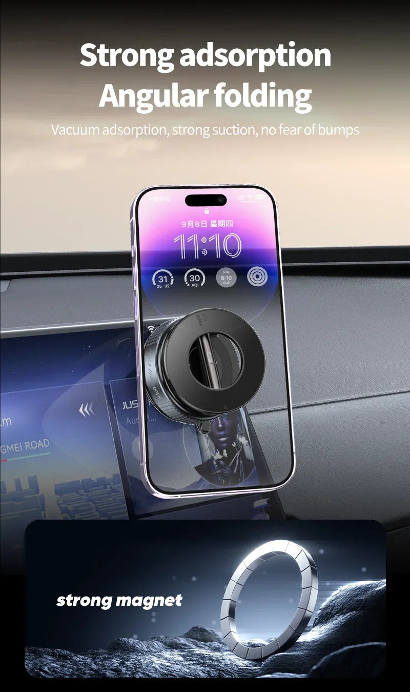 Xiaomi K007 Strong Magnetic Phone Holder Foldable Design 360° Adjustable Vacuum Car Mount For Car Desk Bathroom Magnetic Bracket