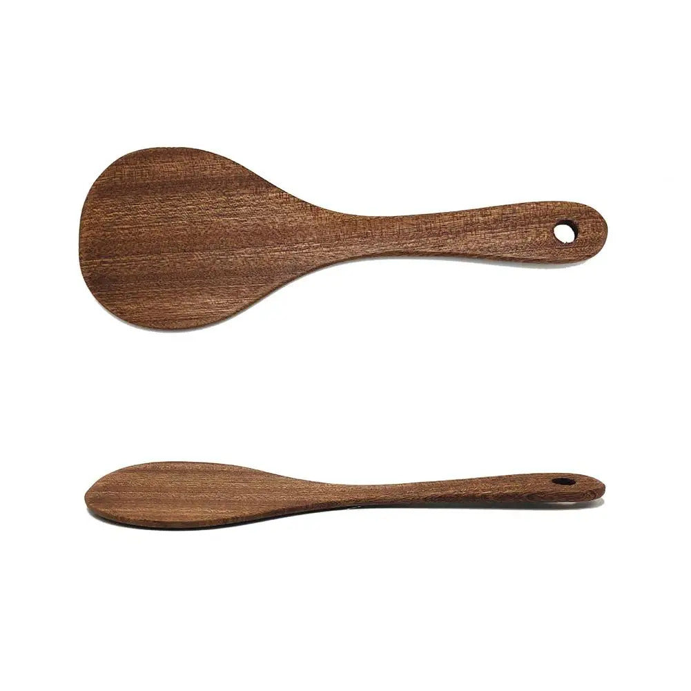 Long Handled Teak Tableware Wood Spoon Shovel Spatula Accessories Skimming Wooden Soup Kitchen Tool Spoon Cooking A2S8