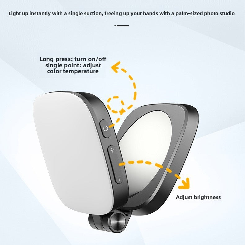 Beauty Magnetic Selfie Phone Fill Light with Built-in Makeup Mirror buy one, get one free