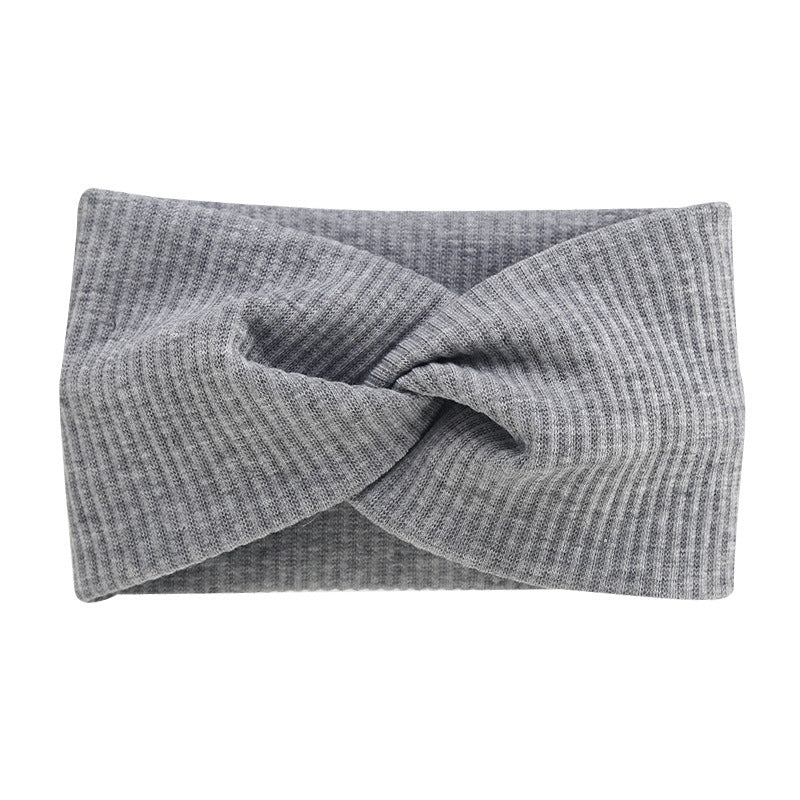 Bohemian Sports Wide Headband Foreign Trade Style Ribbed Cotton Cross Yoga Sports Elastic Headband