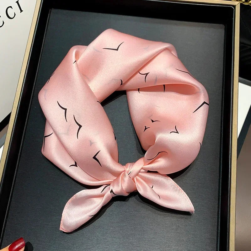 Scarf 100% Silk Bandana Women Square Scarves Wrap Kerchief Mulberry Spring Fashion Luxury High Quality Headband Hijab Shawls