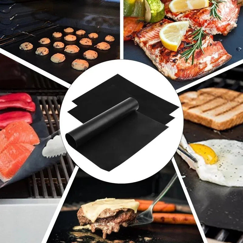 1/5/10pcs Nonstick BBQ Grill Mat 40*33cm Baking Mat BBQ Tools Cooking Grilling Mat Heat Resistance Barbecue Sheet Kitchen Tools