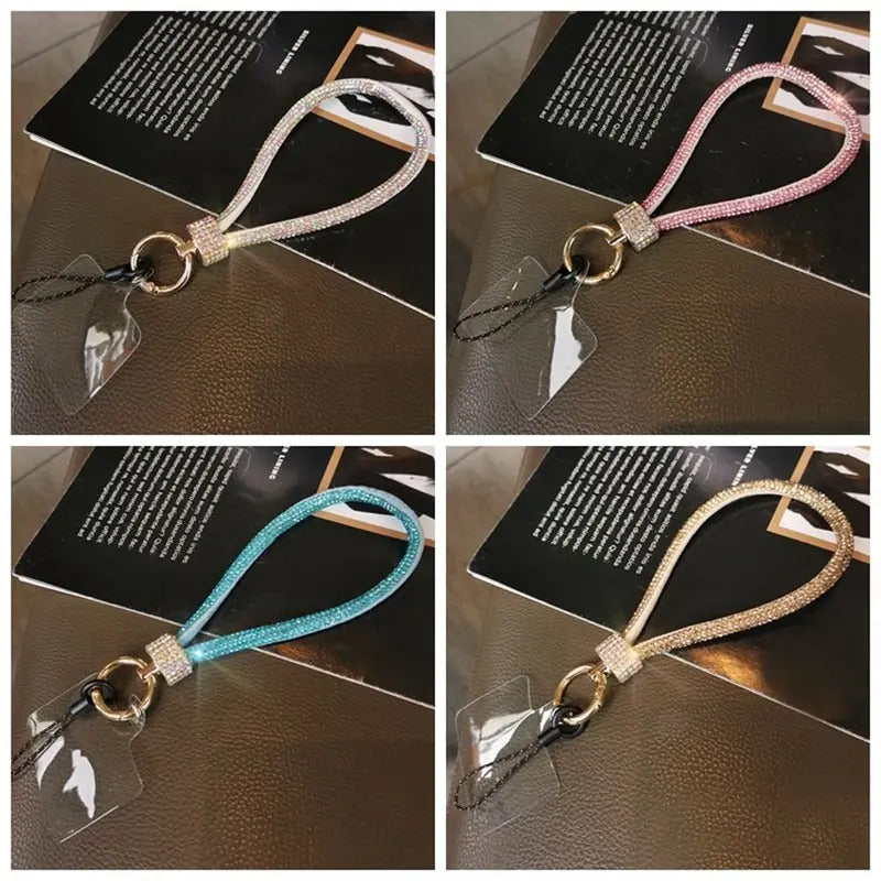 Rhinestone Mobile Phone Lanyard Bling Bling Anti Loss Diamond Lanyard Handheld Hanging Rope Phone Wrist Strap Hanging Ornaments
