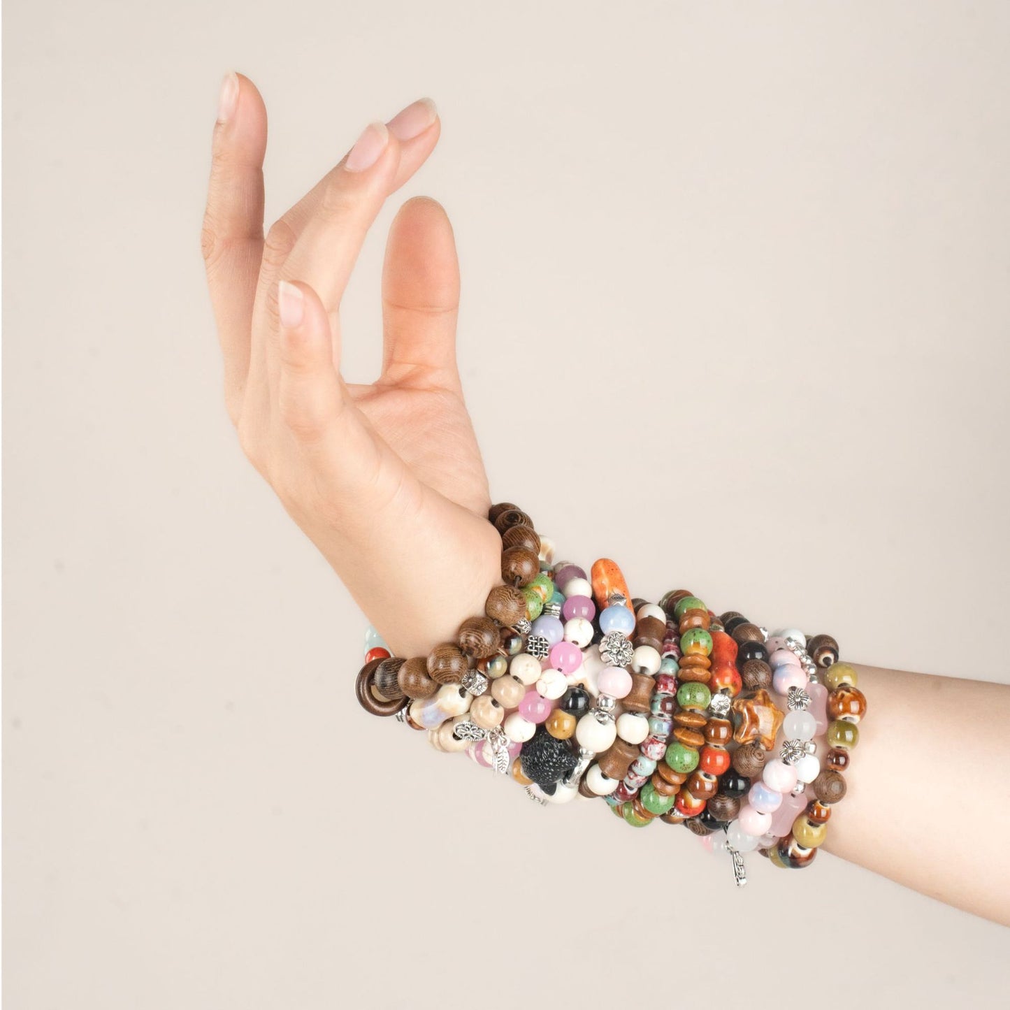 Jingdezhen Ceramic Jewelry Ethnic Style Simple Mixed Style Women's Gift Bracelet