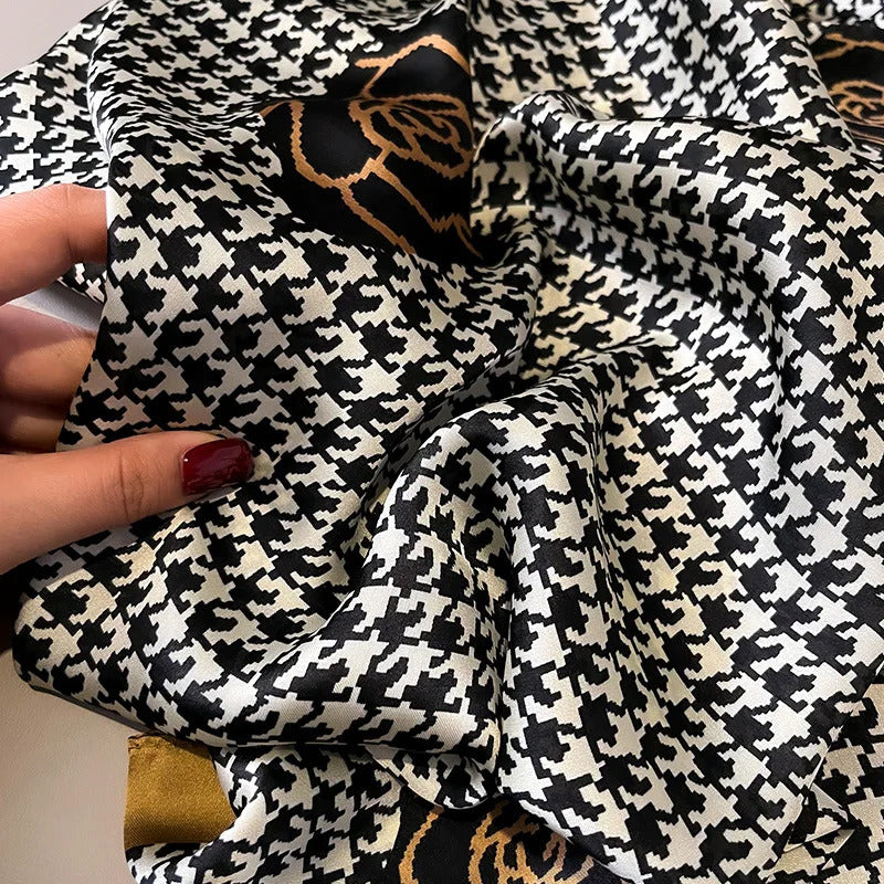 Spring Scarf Women's Luxury Design Polyester Material Smooth Scarf Soft Shawl Beach Scarf