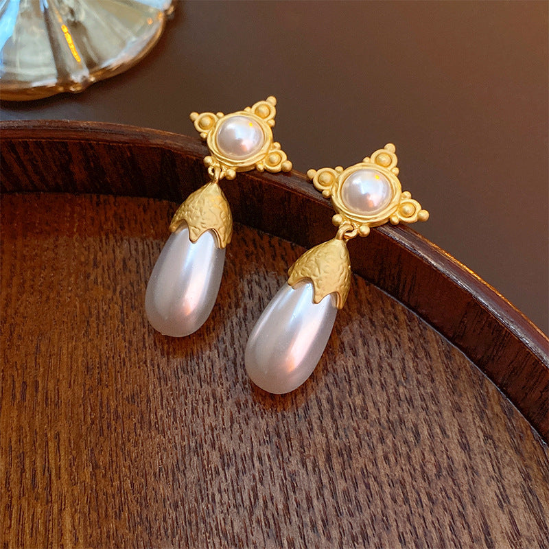 Vintage Earrings Fashion Versatile Ear Jewelry Niche Light Luxury High-end Accessories