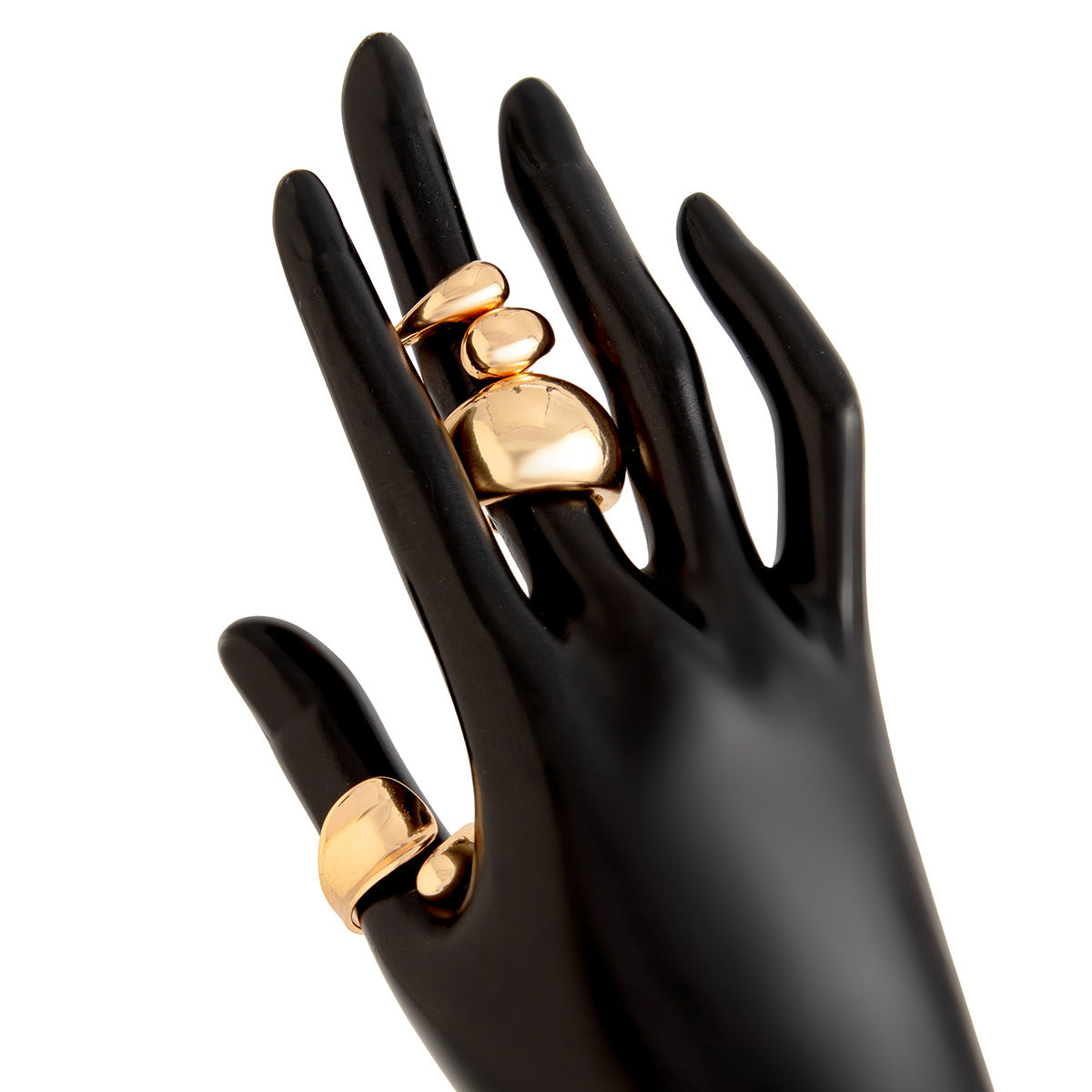 Ins Minimalist Style Trendy Exaggerated Mirror Versatile Ring Personality Alloy Hugging Ring