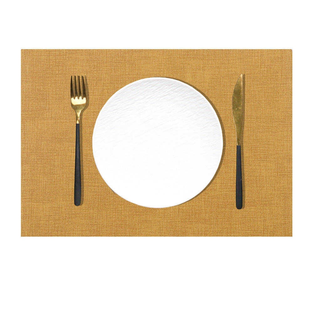 Western Dining Mat Square Cloth Pattern Household Dining Mat Bowl Mat Hotel Leather Dining Table Mat Waterproof Oilproof Heat Insulation Mat