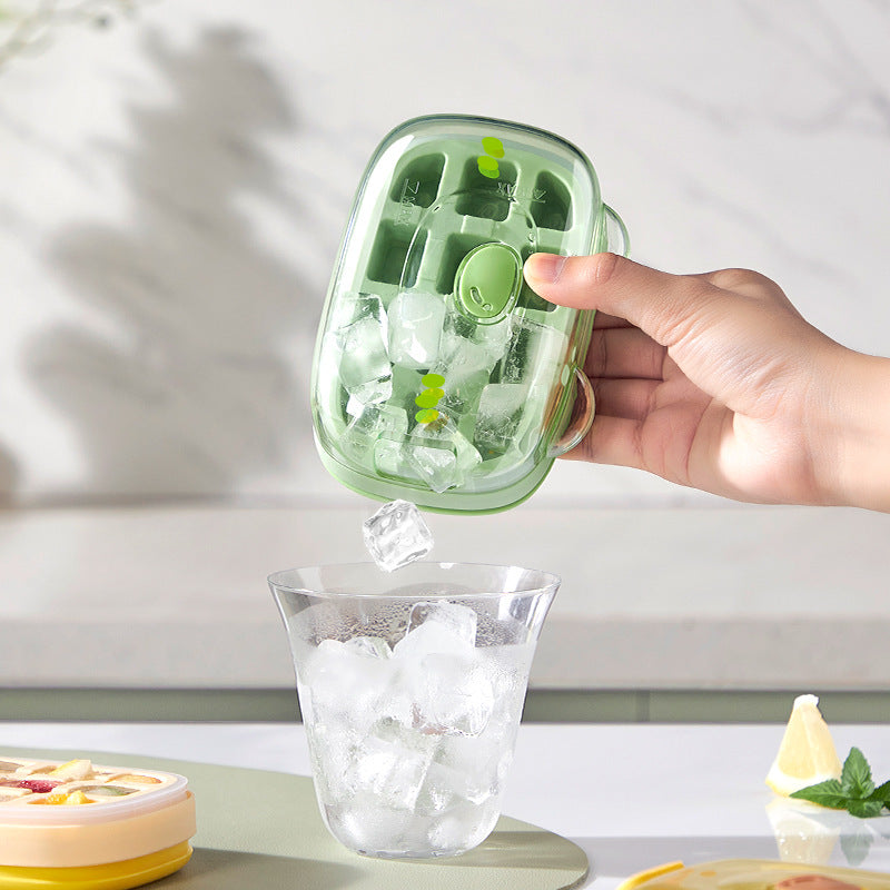 Ice Cube Mold Press Ice Cube Kettle Water Cup Household Food Grade Household Ice Box Frozen Ice Cube Storage Artifact