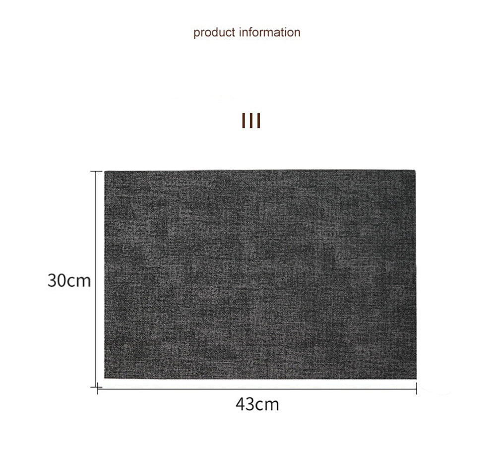 Western Dining Mat Square Cloth Pattern Household Dining Mat Bowl Mat Hotel Leather Dining Table Mat Waterproof Oilproof Heat Insulation Mat