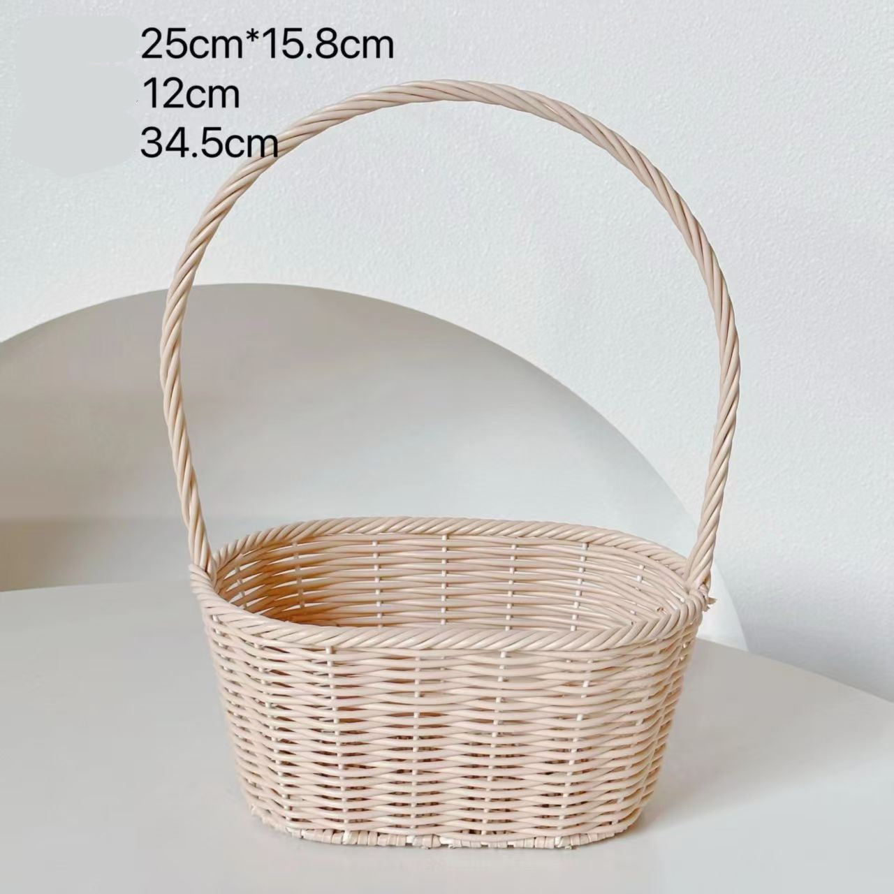 New Gift Hat Flower Basket Fresh Flower Bouquet Flower Arrangement Handheld Basket Handmade Creative Gift DIY Floral Art Materials Woven Flower Basket