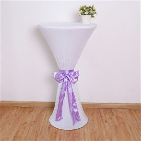 Elastic Round Table Cover Cocktail Table Cover Bar Table Cover Tablecloth Exhibition Hotel Banquet Decorative Tablecloth Round Table