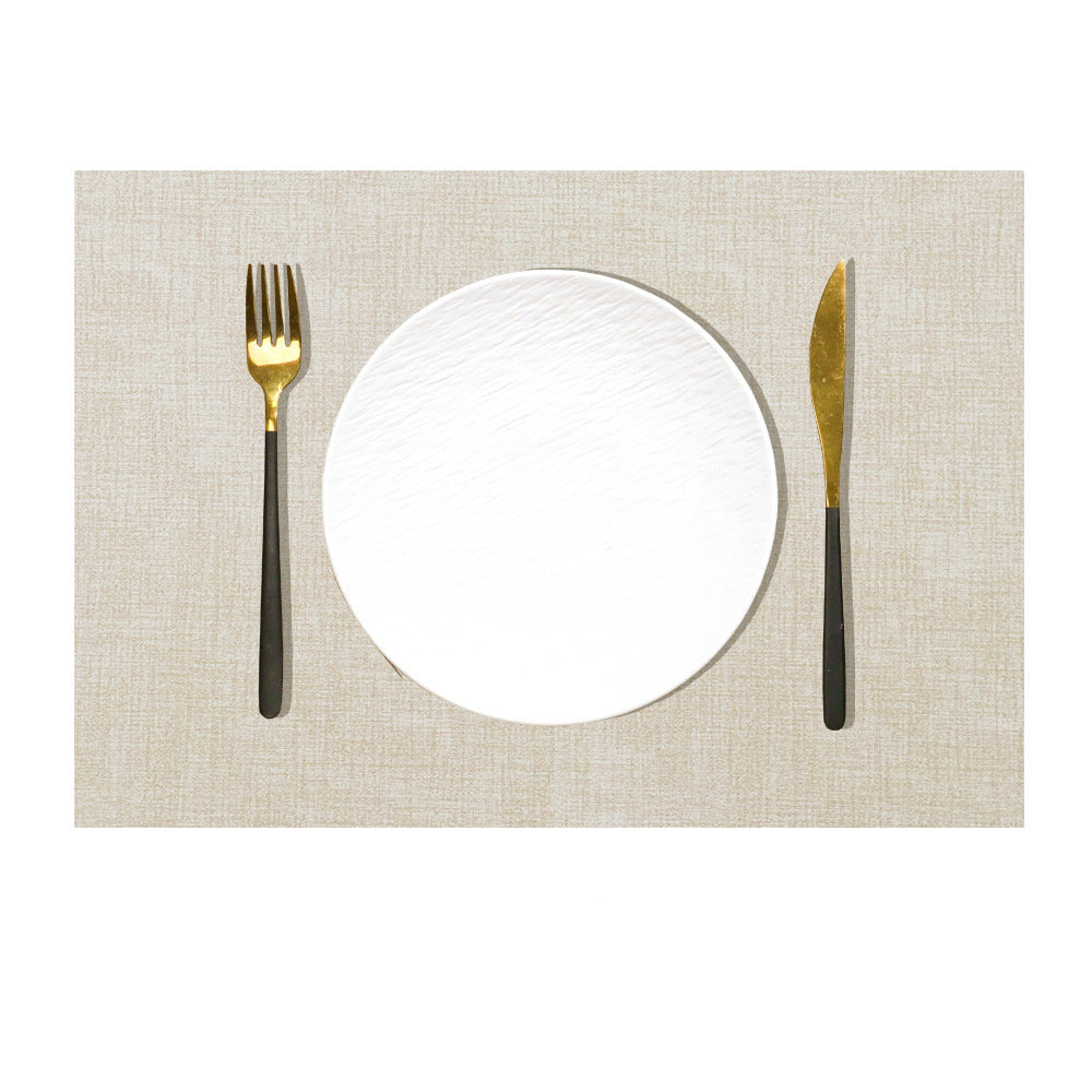 Western Dining Mat Square Cloth Pattern Household Dining Mat Bowl Mat Hotel Leather Dining Table Mat Waterproof Oilproof Heat Insulation Mat