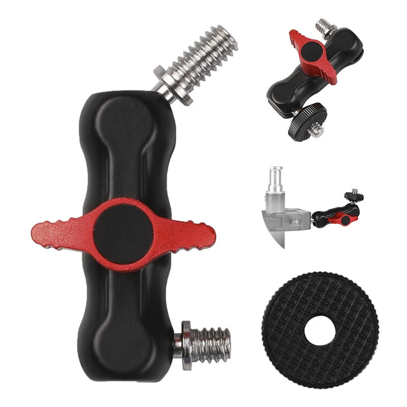 Ballhead Clamp Clip with 1/4inch -20 Thread Ball Mount Clamp Rotatable Magic Arm Super Clamp for GPS Phone Monitor Video Light