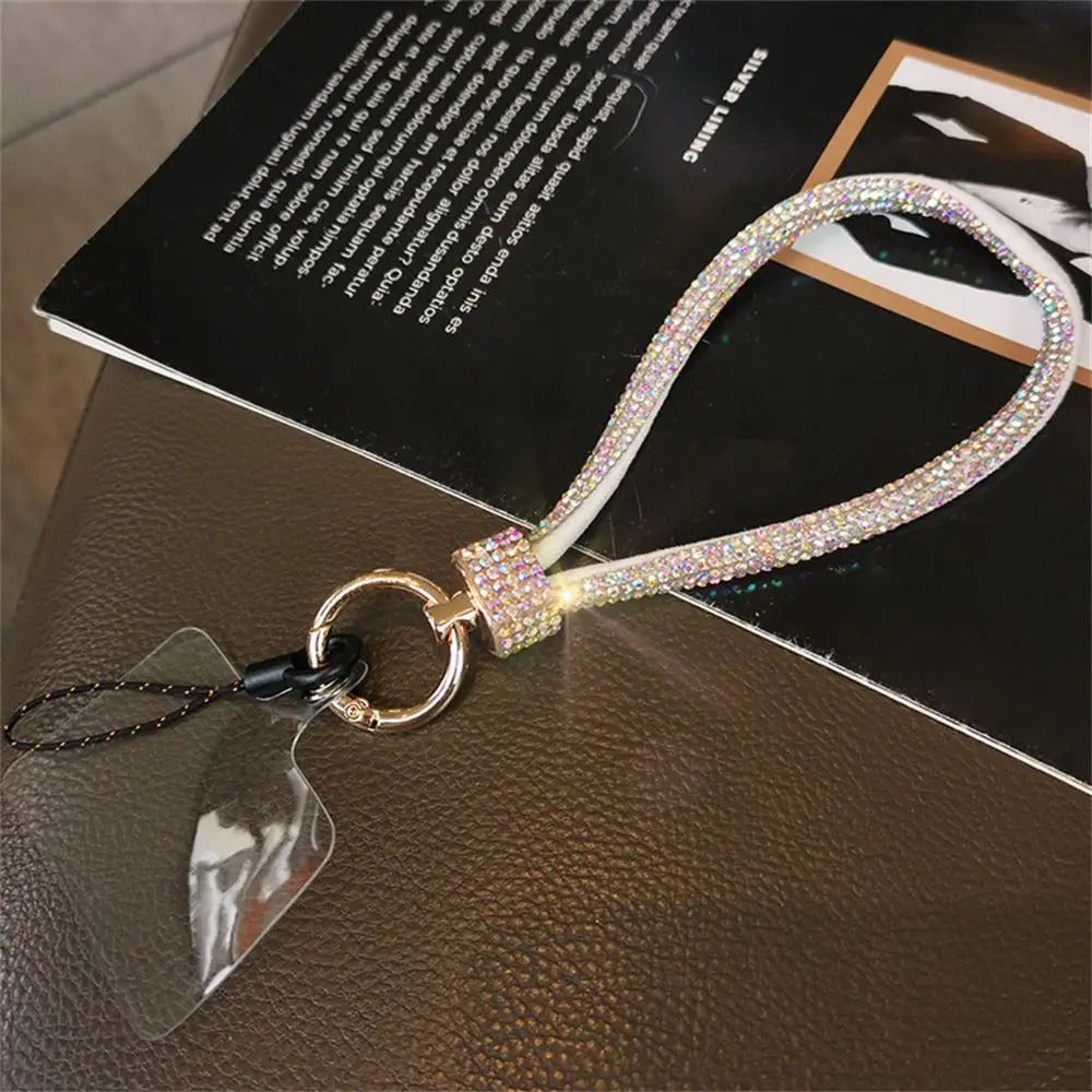 Rhinestone Mobile Phone Lanyard Bling Bling Anti Loss Diamond Lanyard Handheld Hanging Rope Phone Wrist Strap Hanging Ornaments