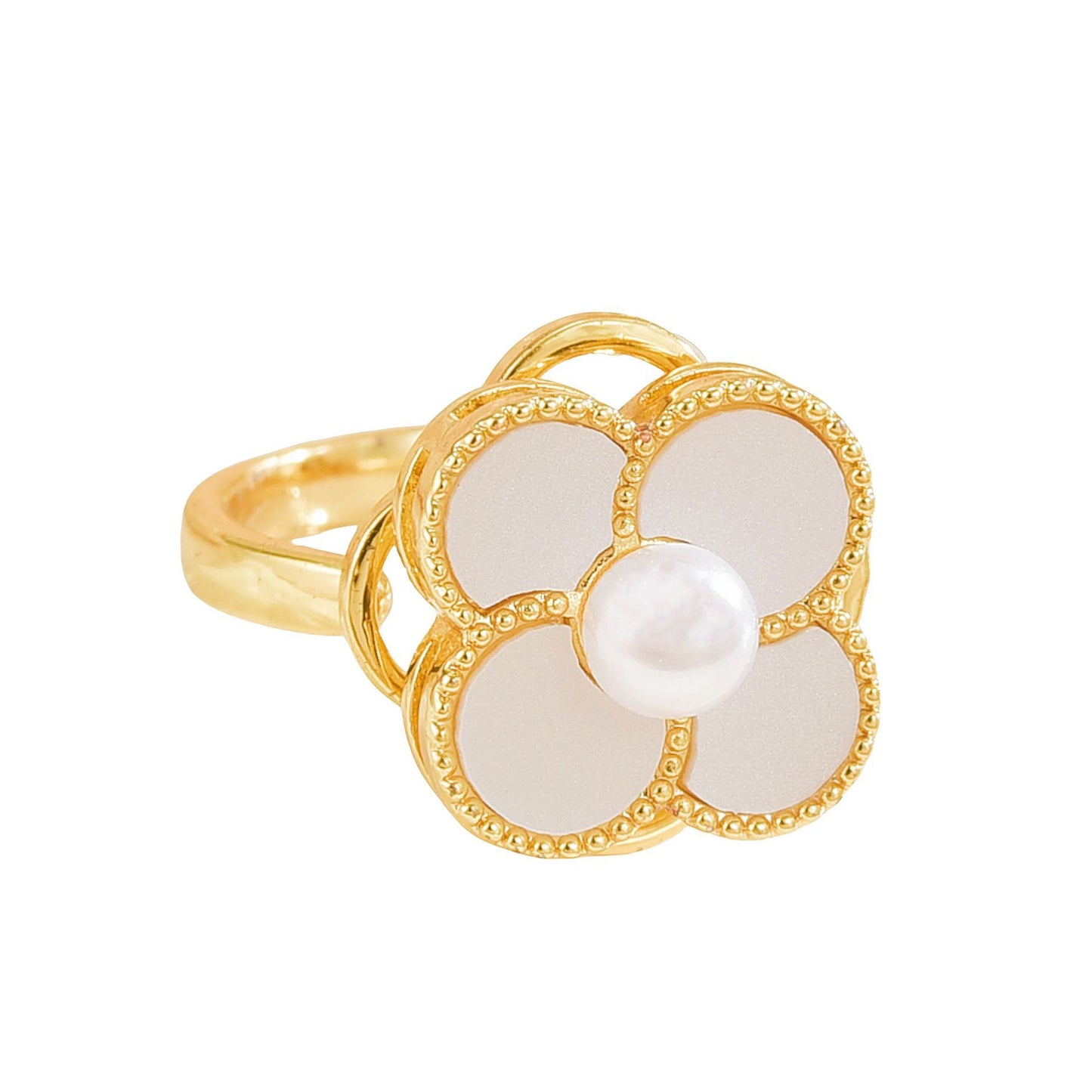 Rotating Ring for Women, Copper Gold Plated, Non-Fading, Elegant and Luxurious, Adjustable Daisy, Star, Moon, Zircon, European and American Cross-Border
