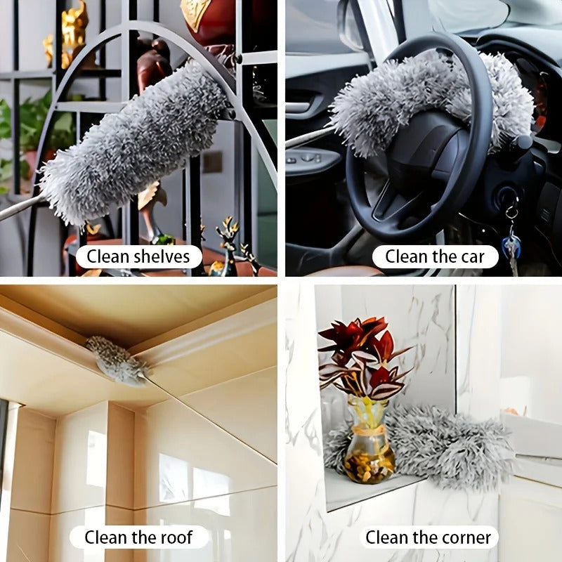 Adjustable Bendable Microfiber Duster Washable Reusable Cleaning Tool for High Ceilings Furniture and Cars Dusters for Cleaning