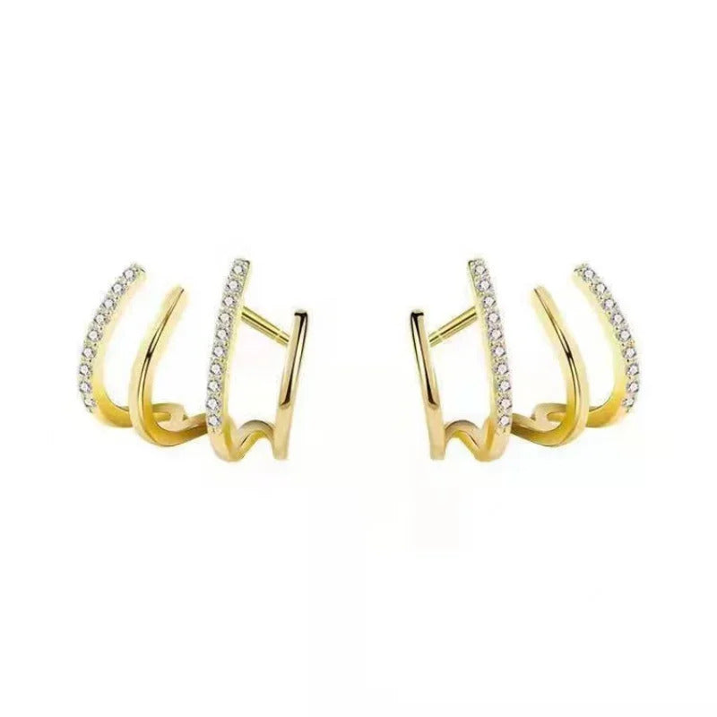 Fashion Exquisite Rhinestone Decor Ear Cuff Earring for Woman 2023 New Arrival Christmas Gift Stud Earrings Fashion Jewelry