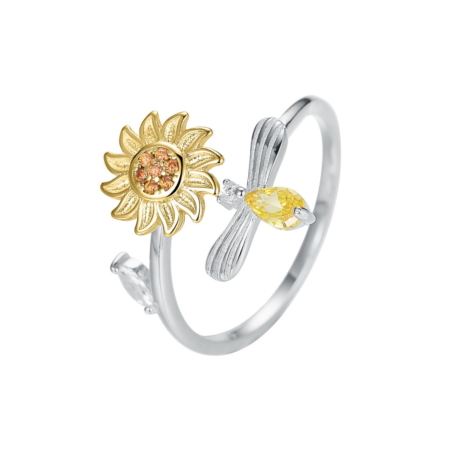 Cross-Border AliExpress Rotatable Stress Relief S925 Sterling Silver Ring for Women New Open Design Amazon Wholesale Live Streaming