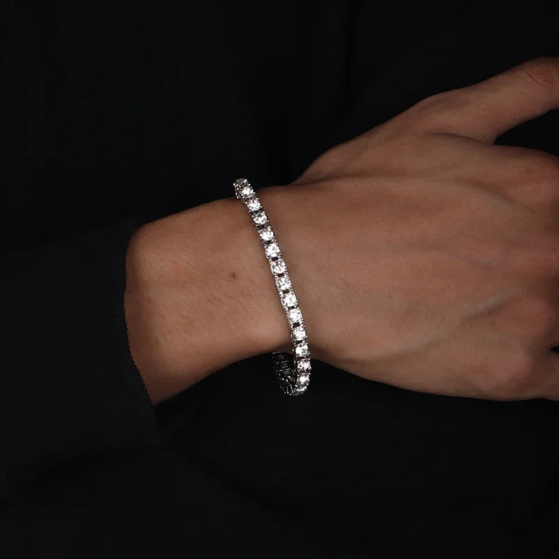 17/19CM Tennis Bracelet Cubic Zirconia Iced Out Crystal Chain Bracelet for Women Luxury Men Bracelet Chain Homme Jewelry Gifts