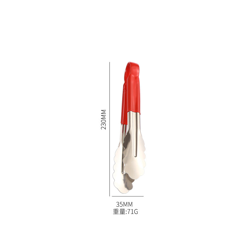 Stainless Steel Food Tongs Thickened Anti-scald Kitchen Tools Wholesale Buffet Bread Tongs BBQ Steak Food Tongs