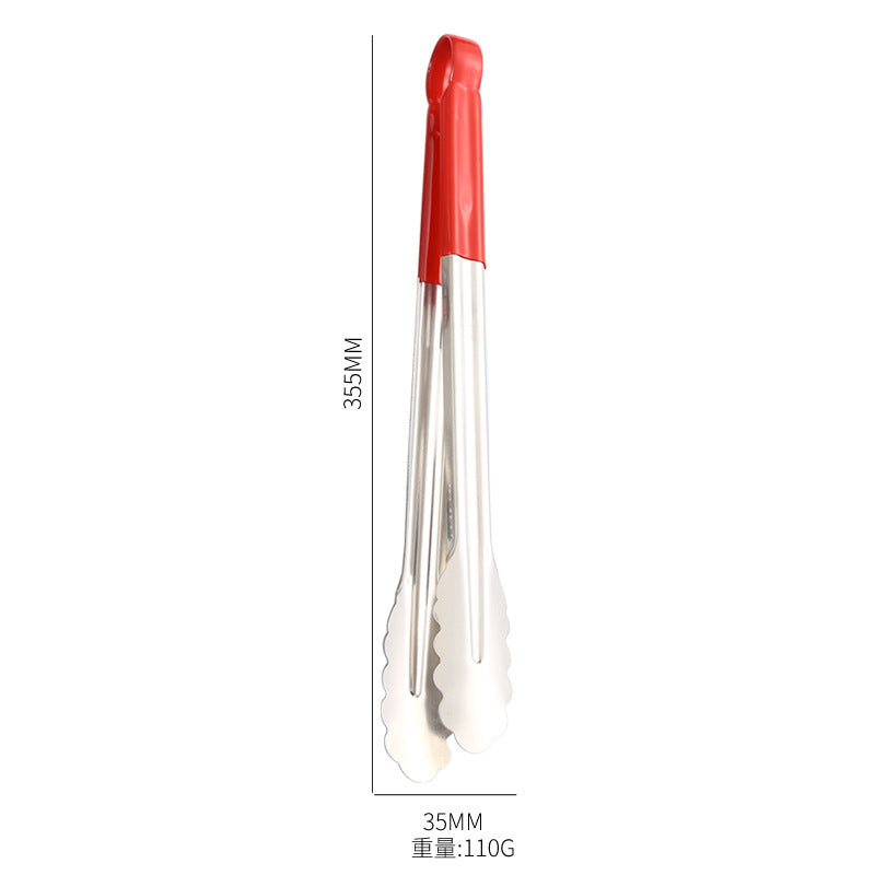 Stainless Steel Food Tongs Thickened Anti-scald Kitchen Tools Wholesale Buffet Bread Tongs BBQ Steak Food Tongs