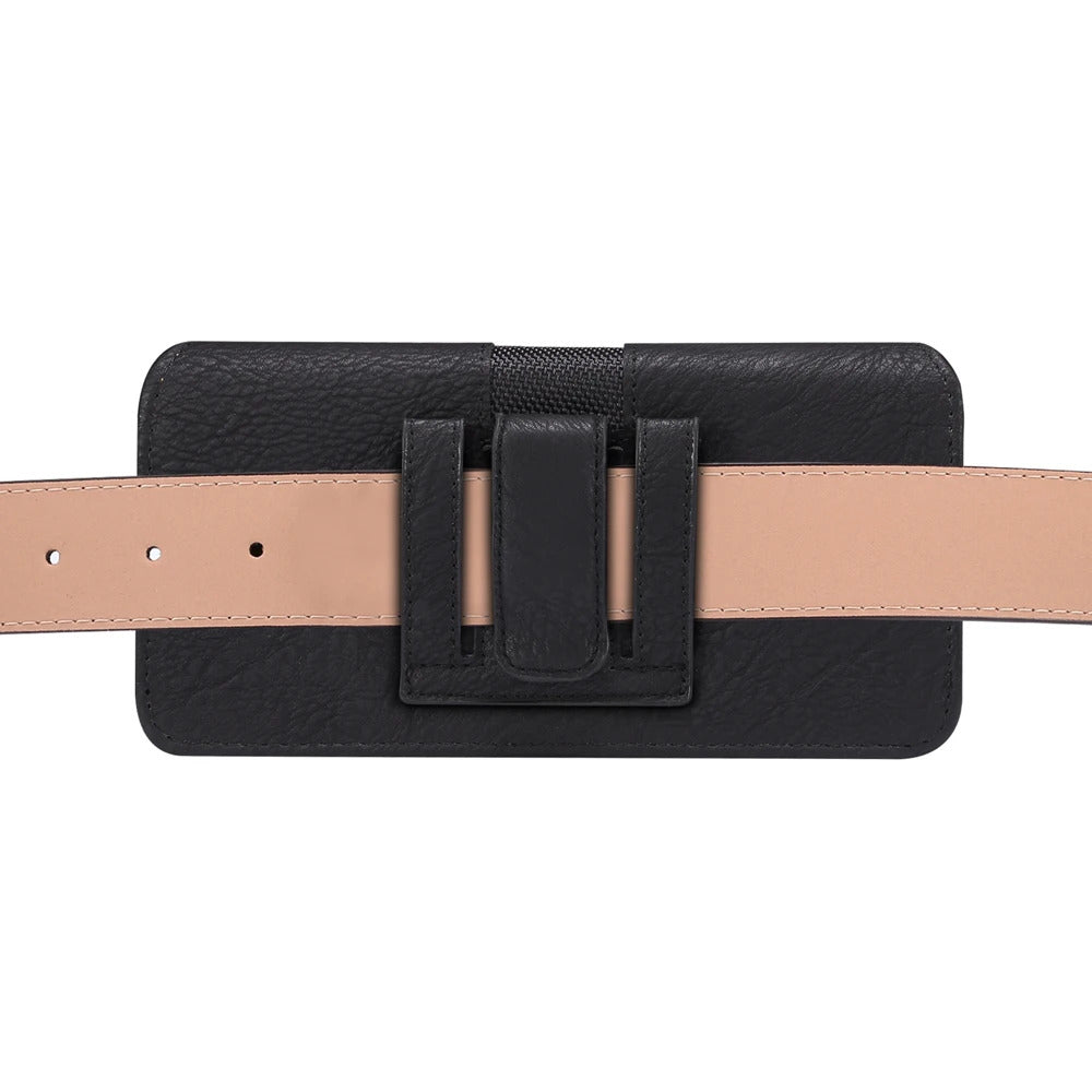 Universal Leather Mobile Phone Waist Bag For iPhone 15 14 13 12 Pro Max Samsung Huawei Xiaomi Men Belt Clip Cover With Card Slot