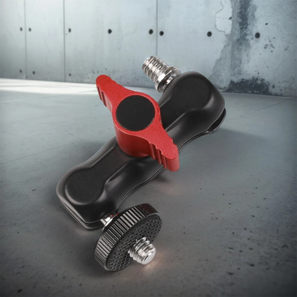 Ballhead Clamp Clip with 1/4inch -20 Thread Ball Mount Clamp Rotatable Magic Arm Super Clamp for GPS Phone Monitor Video Light