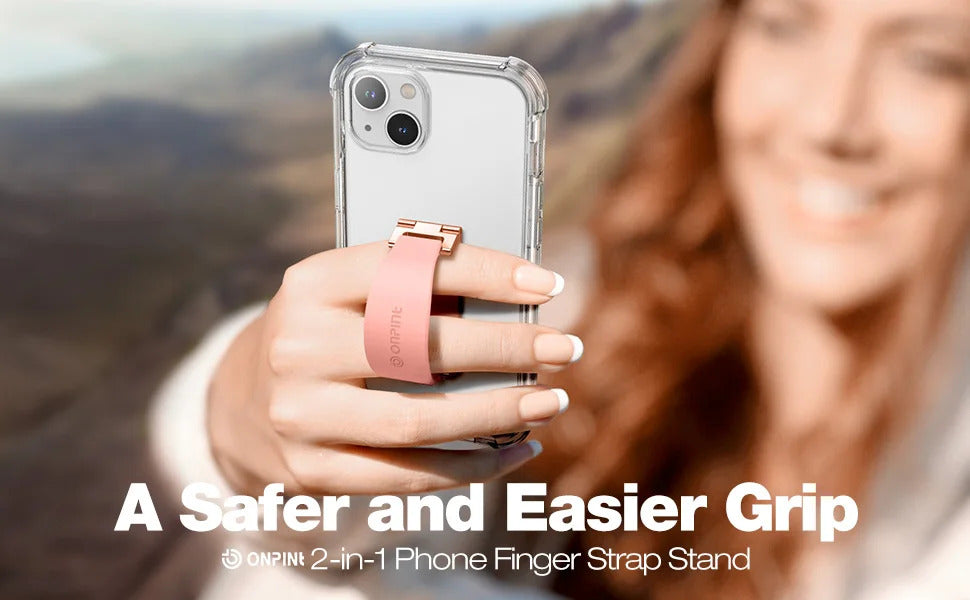 Portable Phone Strap Grip Holder Finger Cell Grip Telescopic Phone Finger Strap Stand Adhesive Loop Universal Finger Kickstand
