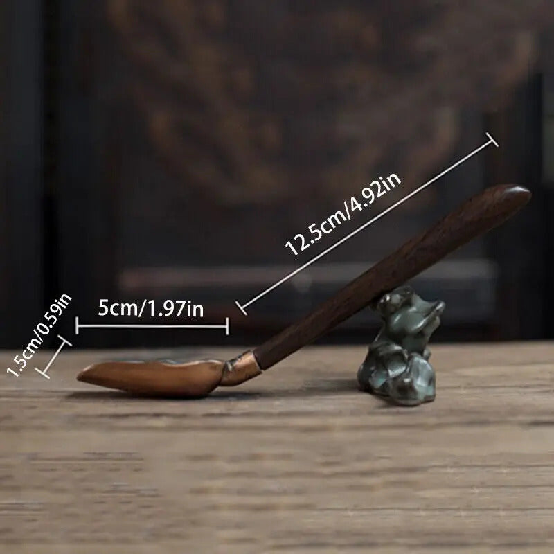 1 Pcs Wooden Handle Ebony for Tea Shovel Tableware Teaspoons Coffee Scoops Kitchen Coffee Spoon