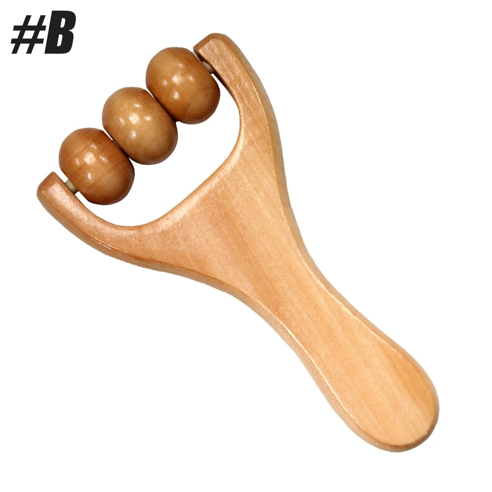 1 PCS Wooden Massage Roller, Instantly Self Massage Waist, Thigh, Legs, Hands, Full Body Roller Tool Massager DIY Maderotherapy