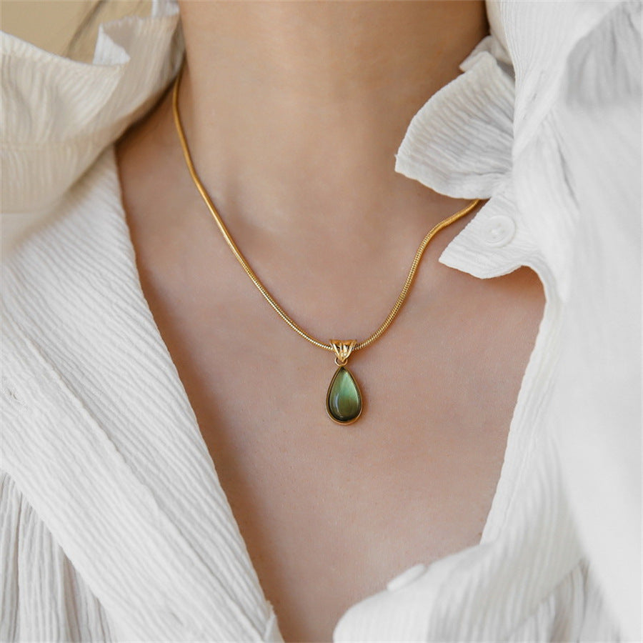 Li Luo New S925Sterling Silver Pearl Necklace Accessory for Women, Non-Fading, High-End Feel, Versatile Spring/Summer Clavicle Chain Wholesale