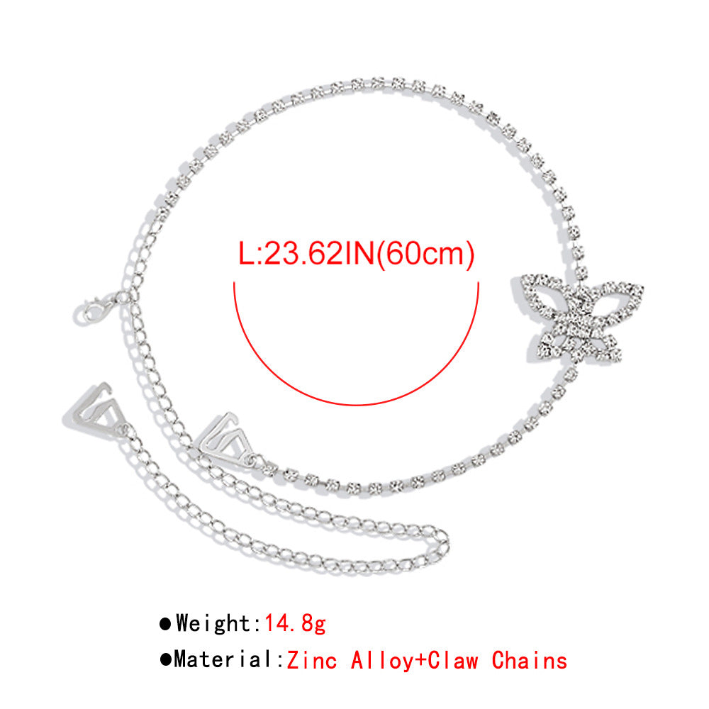 Geometric Shoulder Chain Claw Chain Sexy Butterfly Heart Flower Body Chain Elegant Simple Creative Shoulder Strap