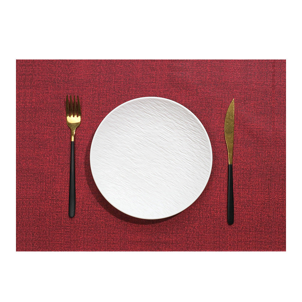 Western Dining Mat Square Cloth Pattern Household Dining Mat Bowl Mat Hotel Leather Dining Table Mat Waterproof Oilproof Heat Insulation Mat