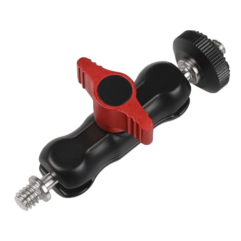 Ballhead Clamp Clip with 1/4inch -20 Thread Ball Mount Clamp Rotatable Magic Arm Super Clamp for GPS Phone Monitor Video Light