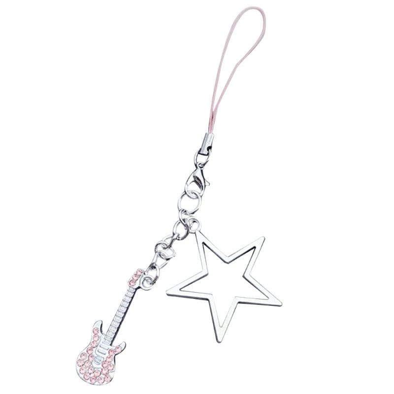 Stylish Phone Strap Trendy Phone Charm Portable Beaded Phone Chain Alloy Material Beads Phone Pendant for Girl and Women